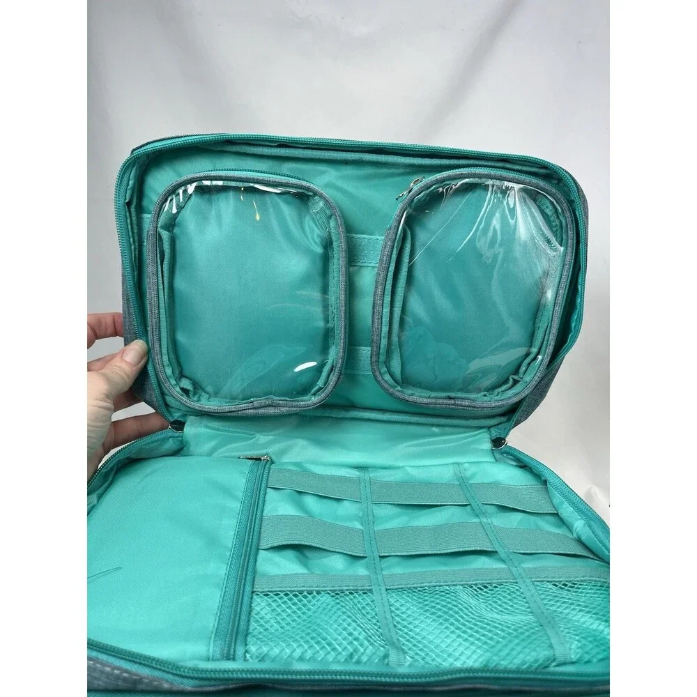SINGER Sewing Accessories Organizer (Bag Only) – Double Layer Portable Teal